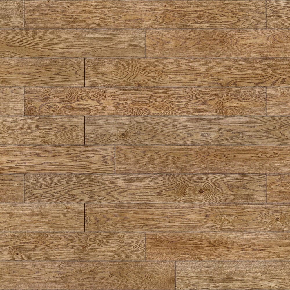 Z bliska zdjęcie aromatycznej drewnianej podłogi wykonanej z desek dębowych.
