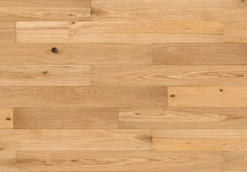 Zbliżenie drewnianej podłogi wykonanej z drewna Dąb.