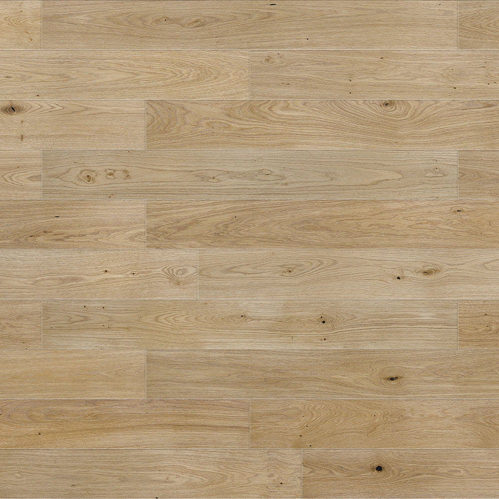 Zbliżenie na podłogę drewnianą z desek Dąb Orzechowa.