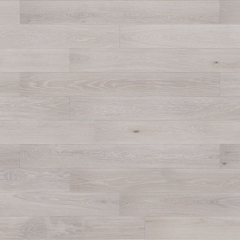 Zbliżenie na białą podłogę drewnianą wykonaną z Dąbu.